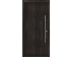 Haustür EcoStar ISOPRO Secur IPS 015 1100 x 2100 mm Rechts night oak inkl. Beschlag-Set,Edelstahl Stangengriff,Sicherheitsprofilzylinder mit 5 Schlüsseln