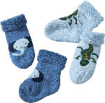 dm-drogerie markt ALANA Socken mit Krokodil- & Elefanten-Motiv, blau, Gr. 13/14 - bis 30.04.2024