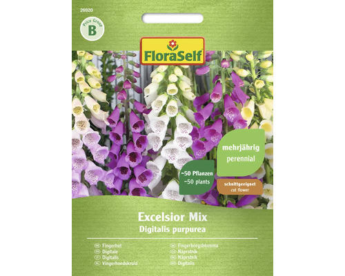 Staudensamen FloraSelf Fingerhut 'Excelsior Mischung'