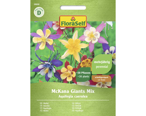 Staudensamen FloraSelf Akelei ' McKana Giants Mischung'