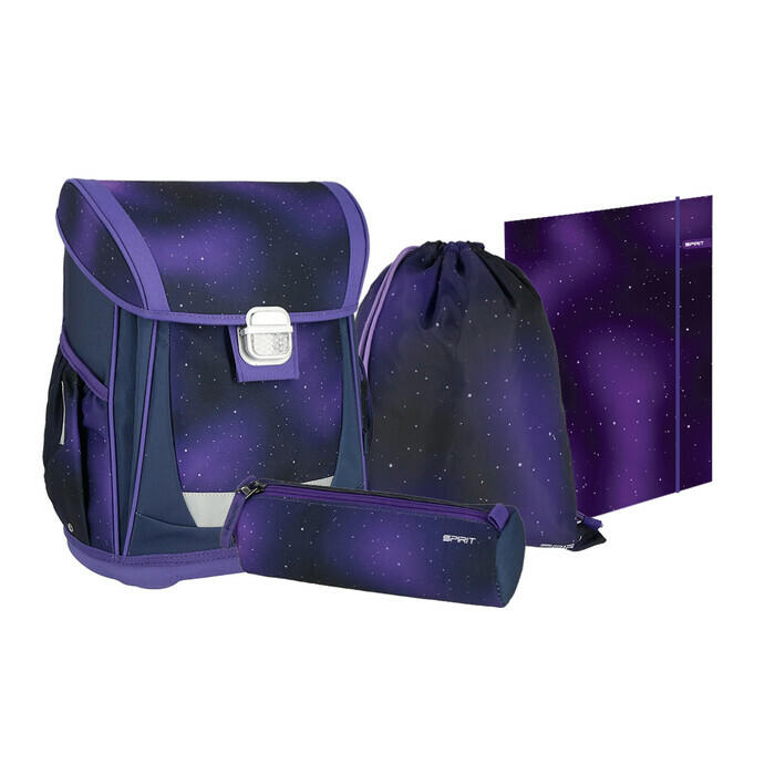 SPIRIT Schultaschen-Set Cool Stars 4-teilig violett