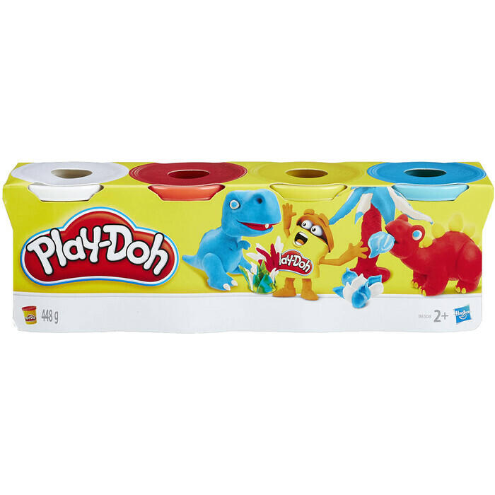 HASBRO Play-Doh Spielknete 4 Stück mehrere Farben