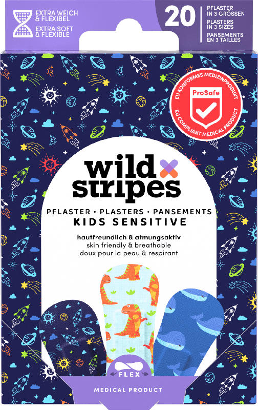 Wild Stripes Pflaster Kids Sensitive Space