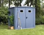 Hornbach Gartenhaus Hörmann EcoStar Trend inkl. Alu-Bodenrahmenprofil-S Typ 2 205,3 x 205,3 cm blau