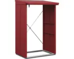 Hornbach Kaminholzunterstand Hörmann EcoStar Elegant-V Typ 1 122,7 x 102,5 x 198,0 cm purpurrot