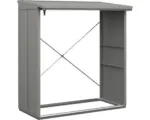 Hornbach Kaminholzunterstand Hörmann EcoStar Elegant-V Typ 2 181,4 x 102,5 x 198,0 cm grau-aluminium