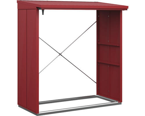 Kaminholzunterstand Hörmann EcoStar Elegant-V Typ 2 181,4 x 102,5 x 198,0 cm purpurrot