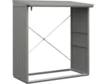 Hornbach Kaminholzunterstand Hörmann EcoStar Trend-V Typ 2 181,4 x 102,5 x 198,0 cm grau-aluminium
