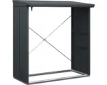 Hornbach Kaminholzunterstand Hörmann EcoStar Elegant-V Typ 2 181,4 x 102,5 x 198,0 cm anthrazit