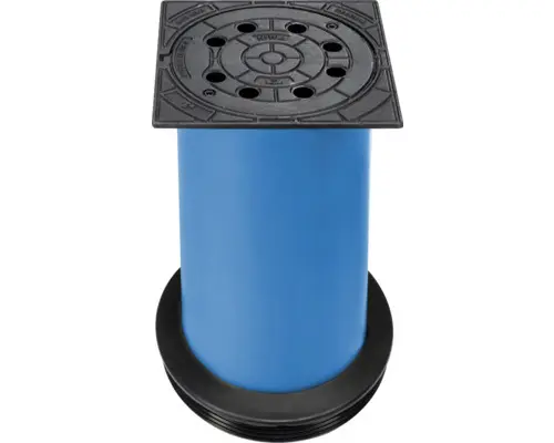 Teleskop-Schachtabdeckung mit Lüftung DN 315 mm Belastungsklasse B 125 inkl. blaues Rohr