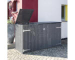 Hornbach Mülltonnenbox inkl. Gasdruckfedern 213 x 82,5 x 116 cm anthrazit