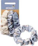 dm-drogerie markt ebelin Scrunchies aus recyceltem Polyester beige, blau - bis 31.03.2024