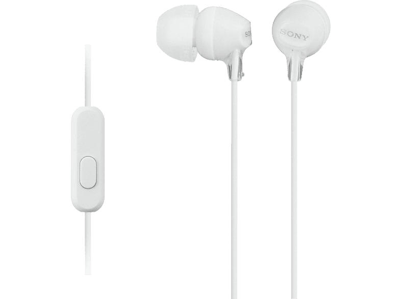 SONY In Ear Kopfhörer MDR-EX15AP, weiß