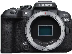 Canon Systemkamera EOS R10 Geh&auml;use, 24.2 MP APS-C, 4K30p, 15B/s, 2.36 Mio OLED Sucher, 2.95 Zoll Touch LCD, Schwarz