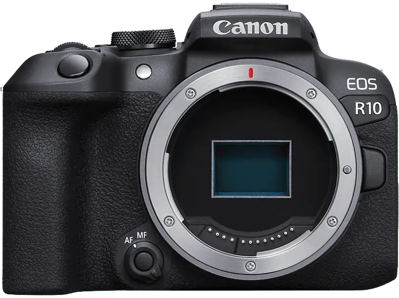 Canon Systemkamera EOS R10 Geh&auml;use, 24.2 MP APS-C, 4K30p, 15B/s, 2.36 Mio OLED Sucher, 2.95 Zoll Touch LCD, Schwarz