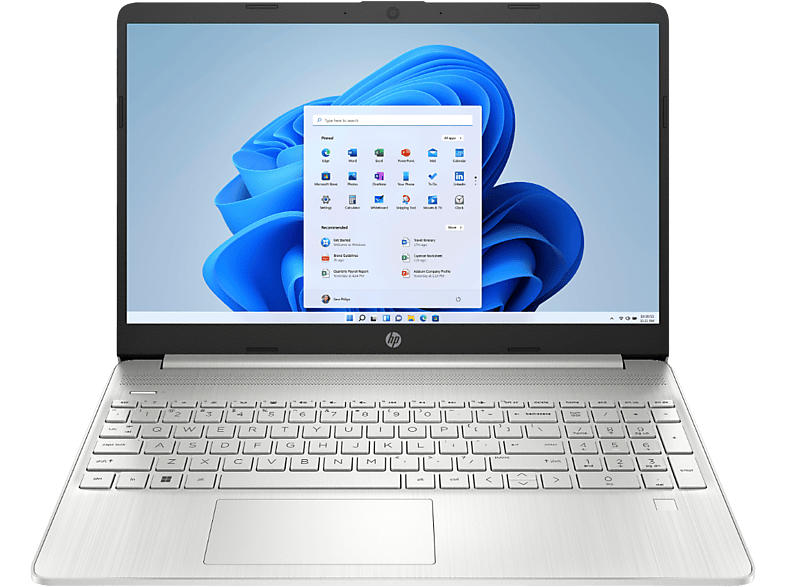 HP Laptop 15s-fq2680ng, Intel i7-1165G7, 16 GB RAM, 1 TB SSD, 15.6 Zoll Full-HD, Win11 Home, Natursilber; Notebook