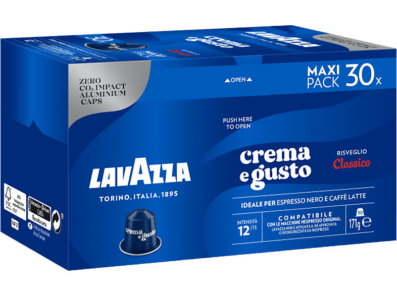 Lavazza Kaffeekapsel Crema Gusto Classico (30 Stk., Kompatibles System: Nespresso); Kaffeekapsel; Kompatibles System: Nespresso