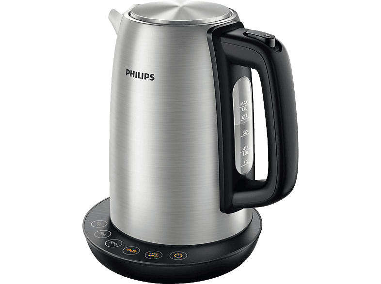 Philips HD9359/90 Avance Wasserkocher (Metall/Schwarz, 1.7 Liter, 2200 Watt)