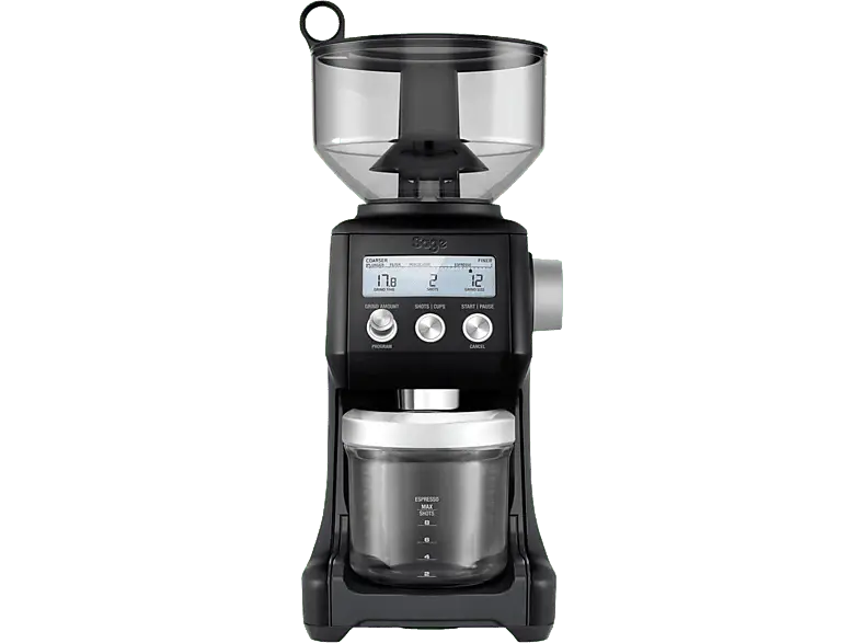 Sage SCG820BTR4EEU1 Kaffeemühle (Edelstahl, Schwarz, 165 Watt, Stahl-Kegelmahlwerk mit 60 präzise Mahleinstellungen)