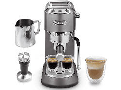 De'Longhi EC885.GY Dedica Siebträger (Arte Grey, 1350 Watt, 15 bar)