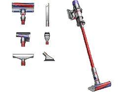 Dyson V11 Fluffy Akku Staubsauger (0,76 l, Akkulaufzeit: bis zu 60 Minuten, Nickel / Rot)