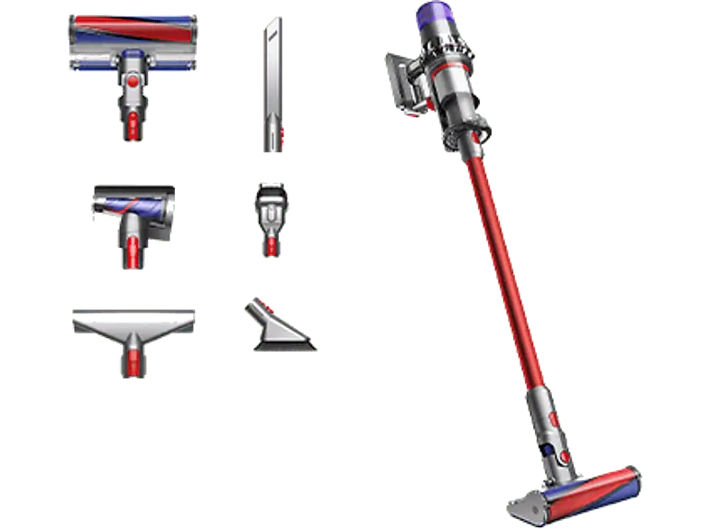 Dyson V11 Fluffy Akku Staubsauger (0,76 l, Akkulaufzeit: bis zu 60 Minuten, Nickel / Rot)