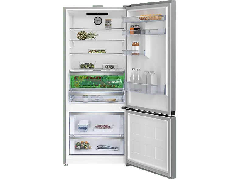 Beko B7RCNE595ZXPW K&uuml;hl- und Gefrierkombination (D, 551 l, 1870 mm hoch, Standger&auml;t, No Frost (verminderte Eisbildung), Edelstahllook)