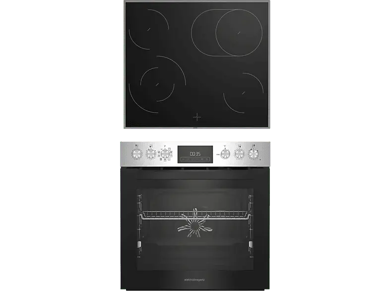 Elektra Bregenz HEPMC 64095 XR, Herdset inkl. Kochfeld (Strahlungsheizungskochfeld, A+, 72 l)