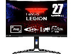 MediaMarkt Lenovo Legion R27fc-30 Curved Gaming Monitor, 27 Zoll Full-HD, 0.5ms MPRT, 450cd, 240Hz, 90% DCI-P3, Raven Black - bis 08.06.2024