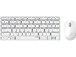 RAPOO Desktop Set 9600M Blade DS, Kabellos/USB, qwertz, 1300dpi, Weiß