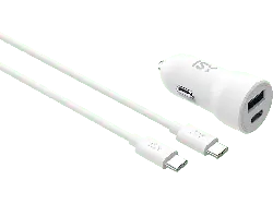 ISY Kfz-Ladegerät ISC-9000 inkl. 2 m USB-C-Kabel, Weiß
