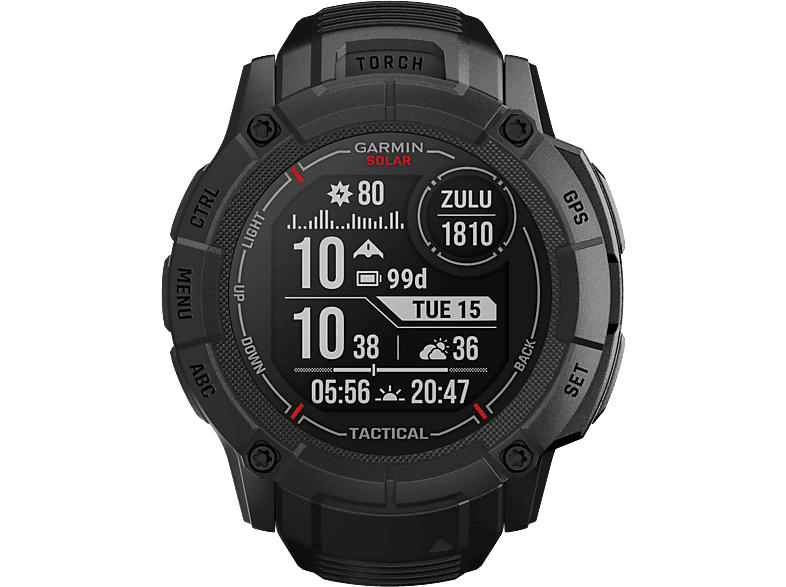 Garmin Instinct 2X Solar Tactical Edition, Schwarz; Smartwatch