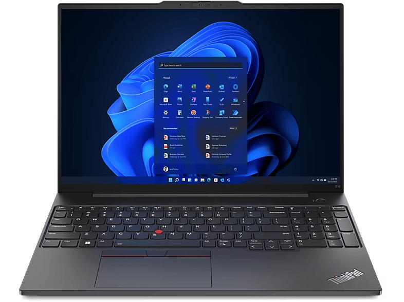 Lenovo ThinkPad E16 Gen 1 Notebook For Business, R5 7530U, 8 GB RAM, 256 SSD, 16 Zoll WUXGA, Win11 Pro, Graphite Black