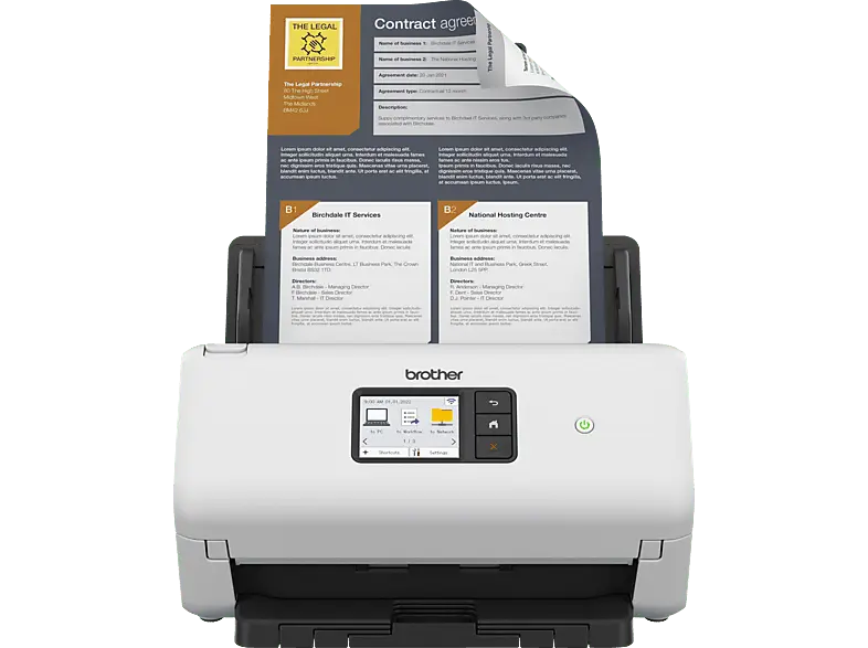 Brother ADS-4500W - Professioneller Duplex-Scanner for Business, A4, 35 S./Min Scannen, Dual CIS, WLAN/Ethernet, Weiß