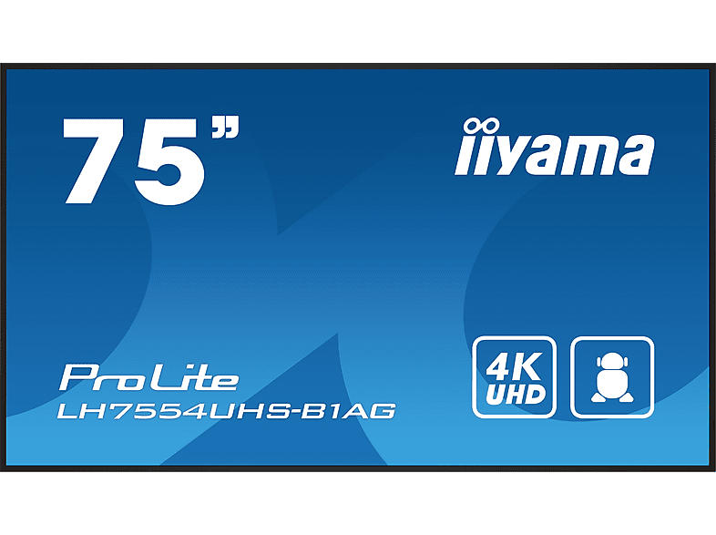 iiyama ProLite LH7554UHS-B1AG 74.5" 4K UHD Digital Signage Display; Monitor