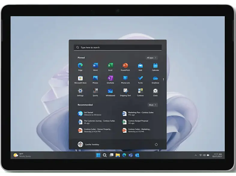 Microsoft Surface Go 4 for Business, Intel N200, 8 GB RAM, 128 Flash,10.5 Zoll, Win11 Pro, Platin; Tablet