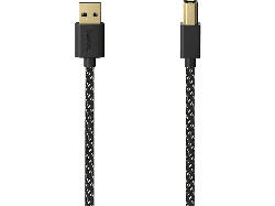 Hama 201001 USB-Kabel, USB 2.0, vergoldet, Gewebe, 1,50 m