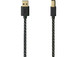 HAMA 201001 USB-Kabel, USB 2.0, vergoldet, Gewebe, 1,50 m