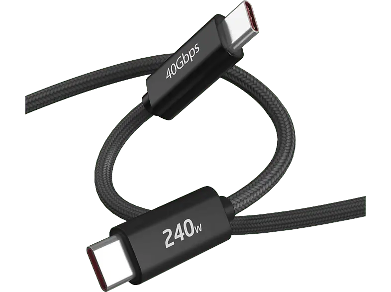 ISY IUC-6000 USB-C 4.0 Kabel, 1.8m, PD 3.1 240W, 8K/60Hz, Schwarz; USB-Kabel