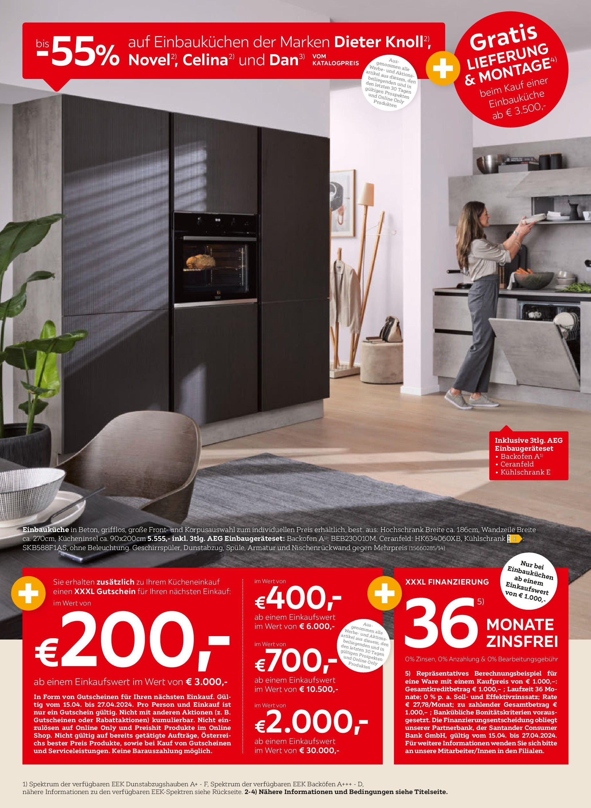 XXXLutz Küchen von 15.04.2024 - Aktuelle Angebote | Seite: 2 | Produkte: Kühlschrank