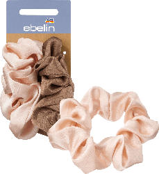 ebelin Scrunchies aus recyceltem Polyester nude, braun