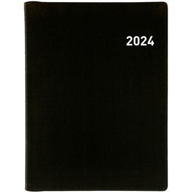 BIELLA Agenda Memento Wire-O 2024 858673020024 noir, 3½J/P, 10,1x14,2cm