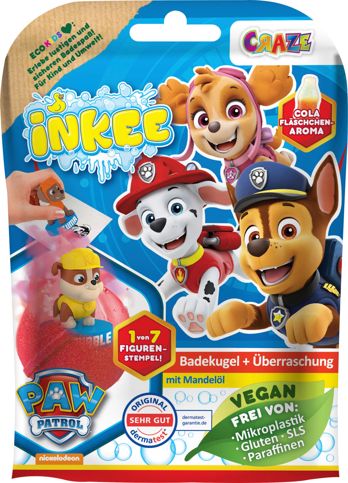 INKEE Kinder Badezusatz Badebombe Paw Patrol