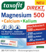 dm-drogerie markt taxofit Magnesium 500 + Calcium & Kalium Direkt Granulat 20 St - bis 15.05.2024