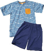 dm-drogerie markt ALANA Schlafanzug mit Roller-Muster, blau, Gr. 134/140 - bis 31.03.2024