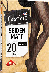 Fascino Strumpfhose seidenmatt schwarz Gr. 38/40, 20 DEN