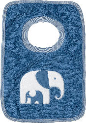 ALANA Lätzchen mit Elefanten-Motiv, blau