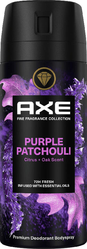 AXE Bodyspray Purple Patchouli Citrus & Oak Scent