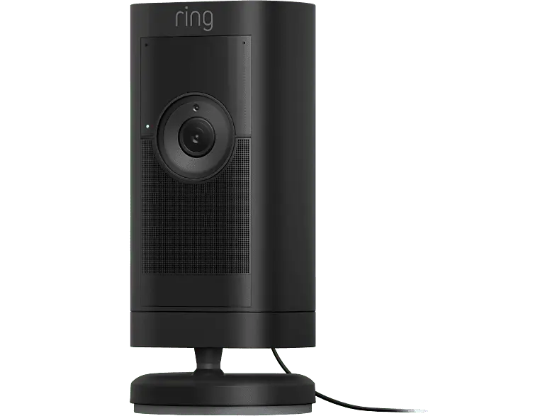 ring Stick Up Cam Pro Überwachungskamera (Anzahl Kameras: 1, für Innen + Außen, Nachtsichtfunktion, Netzbetrieb, Schwarz)