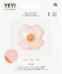 RICO DESIGN Folienballon, Blume, rosa